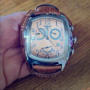 Invicta genuine hornback alligator band watch